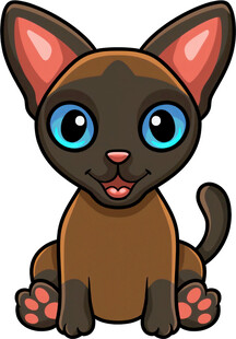 可爱黑猫卡通形象