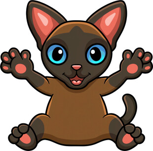 可爱小猫张开爪子卖萌