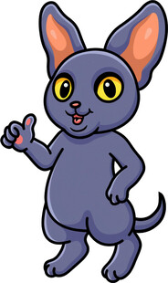 可爱紫猫俏皮比耶