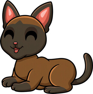 趴着的可爱黑猫