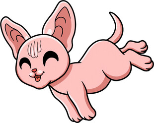 粉色萌态小狗欢快奔跑