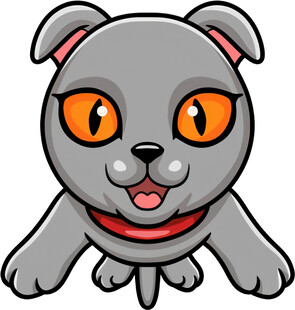 可爱小灰狗卡通形象