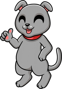 可爱小狗竖大拇指