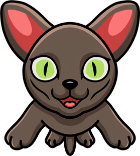 可爱黑猫卡通形象