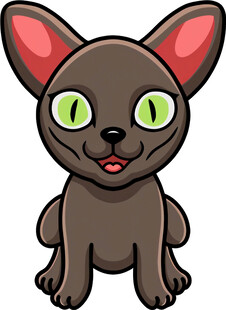 可爱黑猫卡通形象