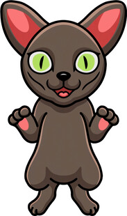 可爱黑猫卡通形象