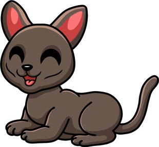 趴着的可爱灰猫