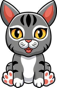 可爱卡通小猫形象