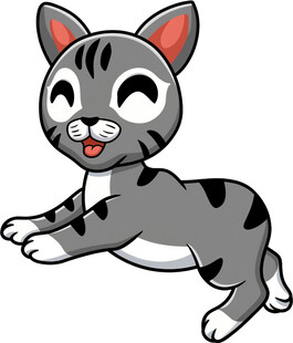 奔跑的可爱小猫咪