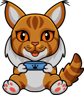 玩游戏的可爱猫咪