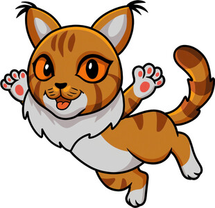 跳跃的可爱猫咪