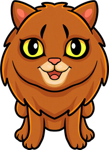 可爱棕色猫咪卡通形象