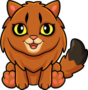 可爱橘猫卡通形象