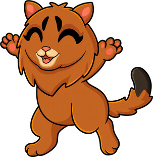 欢快的卡通猫咪