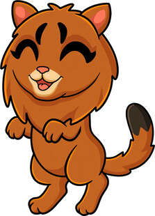 可爱站立猫咪卡通形象