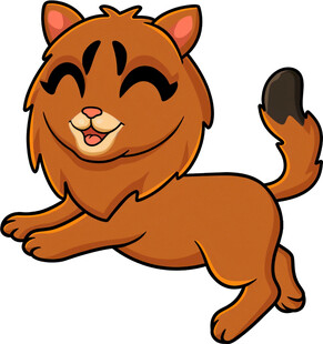 奔跑的快乐小猫