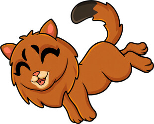 跳跃的快乐小猫