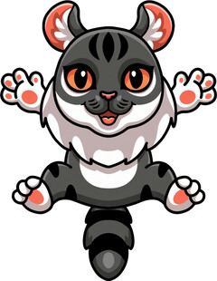 可爱卡通小狸猫形象