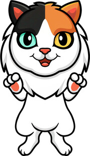 三色眼萌猫比耶