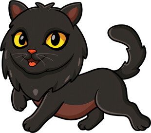 可爱黑猫动态形象