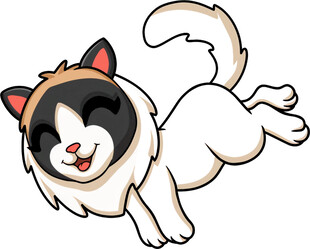 奔跑的可爱卡通小狗