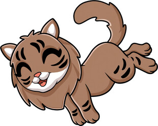 跳跃的可爱猫咪