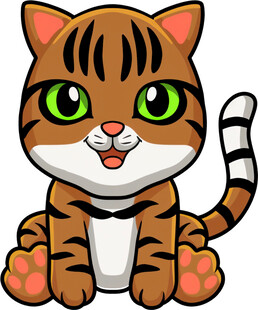 可爱卡通小老虎形象