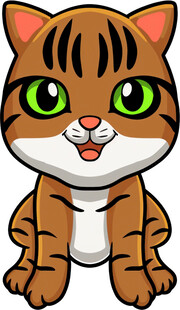 可爱卡通小老虎形象