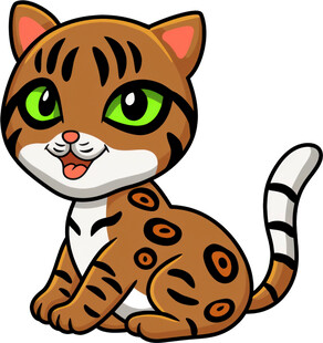 可爱卡通小老虎形象