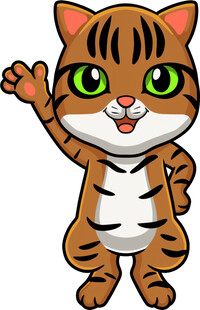 可爱挥手小老虎