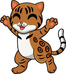 可爱小老虎欢快起舞