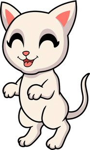 可爱小猫开心站立