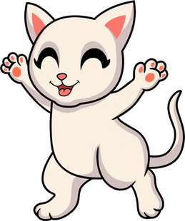 可爱小猫开心舞动