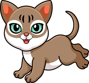 奔跑的可爱小猫