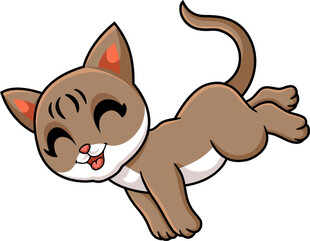 跳跃的可爱小猫