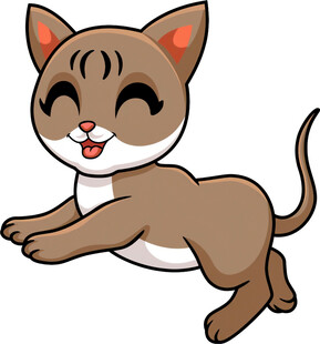 跳跃的可爱小猫