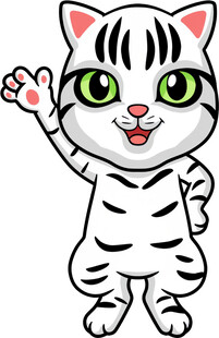 可爱招手小老虎