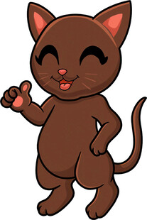 可爱棕色猫咪比赞