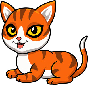 可爱橘猫卡通形象