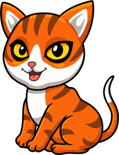 可爱橘猫卡通形象