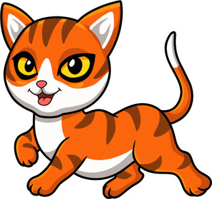 可爱奔跑小猫咪