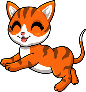 跳跃的可爱小猫咪