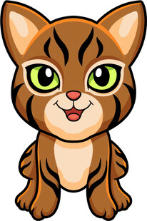 可爱卡通小猫形象