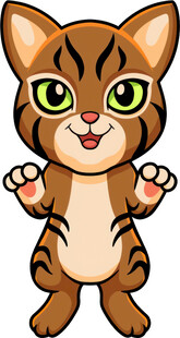 可爱小猫咪摆出俏皮姿势