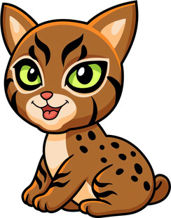 可爱斑点小猫卡通形象