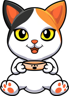 玩游戏的可爱三色小猫