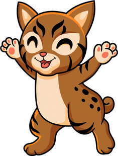 可爱小老虎欢快起舞