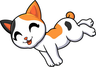 跳跃的可爱猫咪