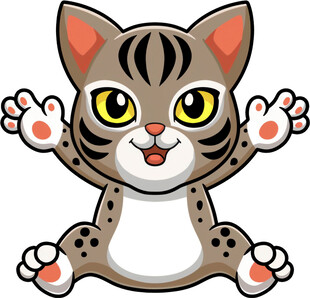 可爱猫咪张开爪子卖萌