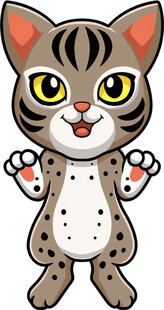 可爱卡通小猫形象展示